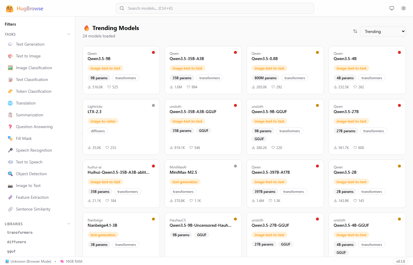 Home page — Light mode